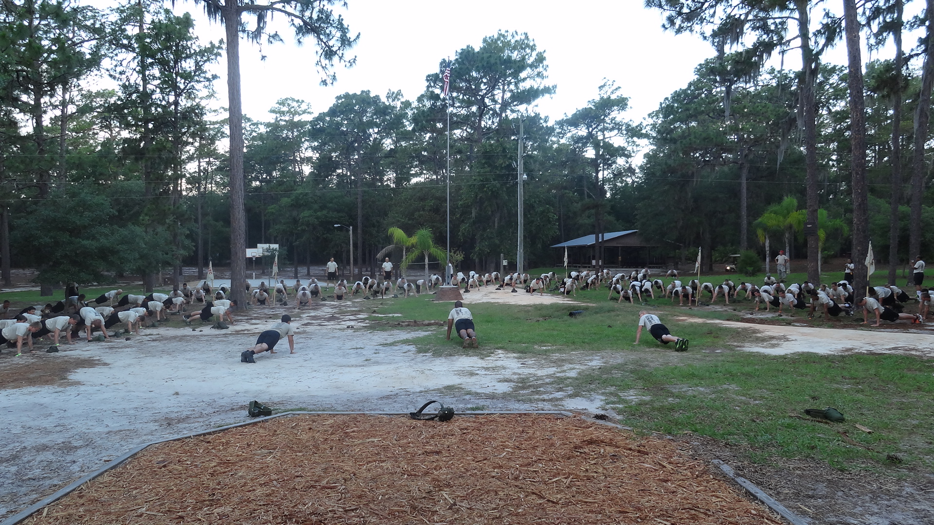 Cadets participated in physical training (PT) every morning.